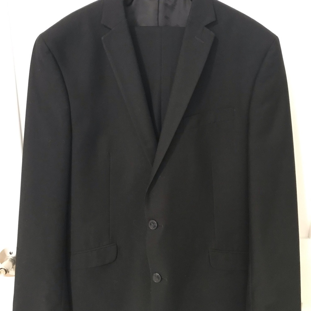 Kenneth Cole - black suit jacket and pants - EUC.